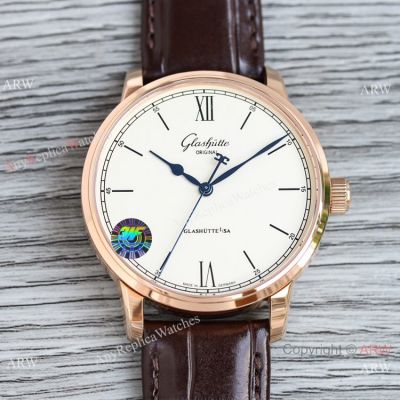 3WF Factory Swiss Glashütte Original Senator men Watch Rose Gold 40mm